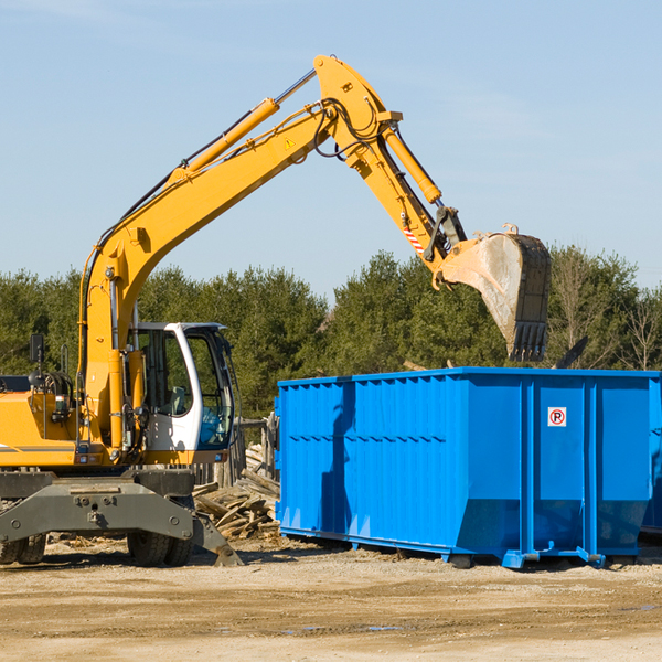 are there any restrictions on where a residential dumpster can be placed in Channing